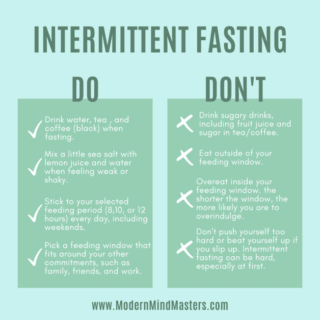 The dos and don'ts of Intermittent Fasting.