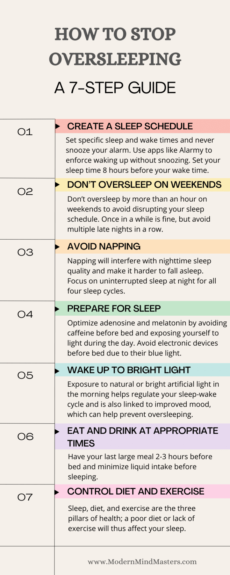 How to Stop Oversleeping A 7Step Guide